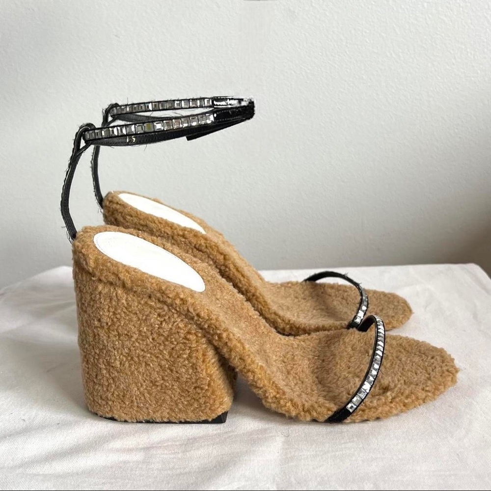 Maison Margiela fur and crystal shoes